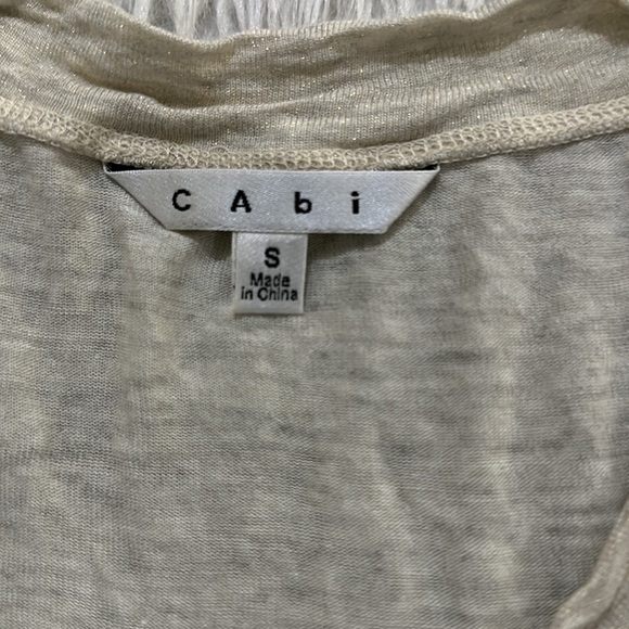 Cabi women’s brown gold sparkling long sleeve shirt size small - Picture 4 of 6